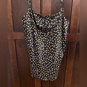 ATM Anthony Thomas Melillo Black top with Floral Accents